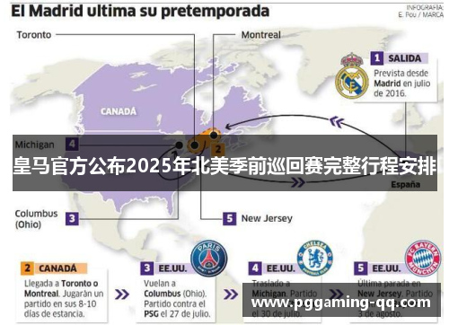 皇马官方公布2025年北美季前巡回赛完整行程安排 皇马官方公布2025年北美季前巡回赛完整行程安排